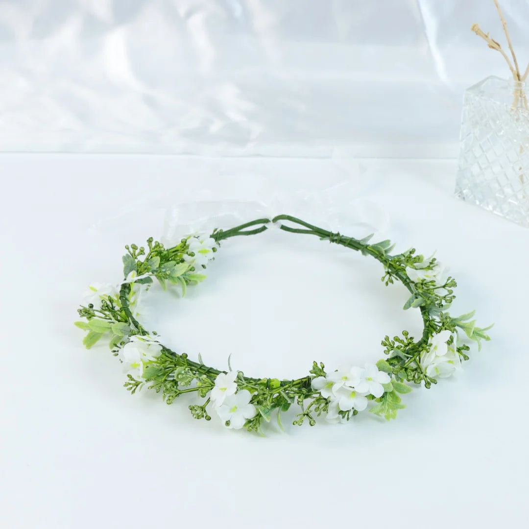 Bohemian Wreath Imitation Flower Hairband Women Fashion Wedding Hair