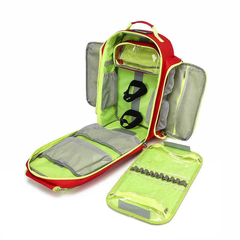 Waterproof Emergency First Aid Backpack That Can Hold 2L Oxygen Cylinders Backpack Large Capacity Disaster Relief Equipment Bag Peaceful Pleasures Health and Wellness