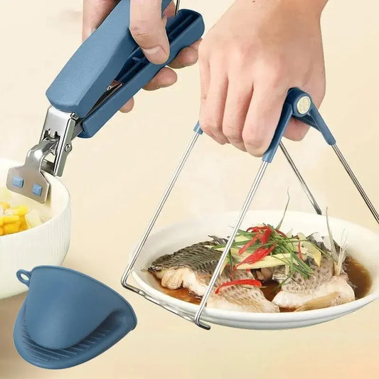 Bowl Clamp Anti Scald Clamp Kitchen Tool Clamp Steaming Vegetable Clamp Anti Slip And Anti Scald Hand Clamp Plate Peaceful Pleasures Health and Wellness