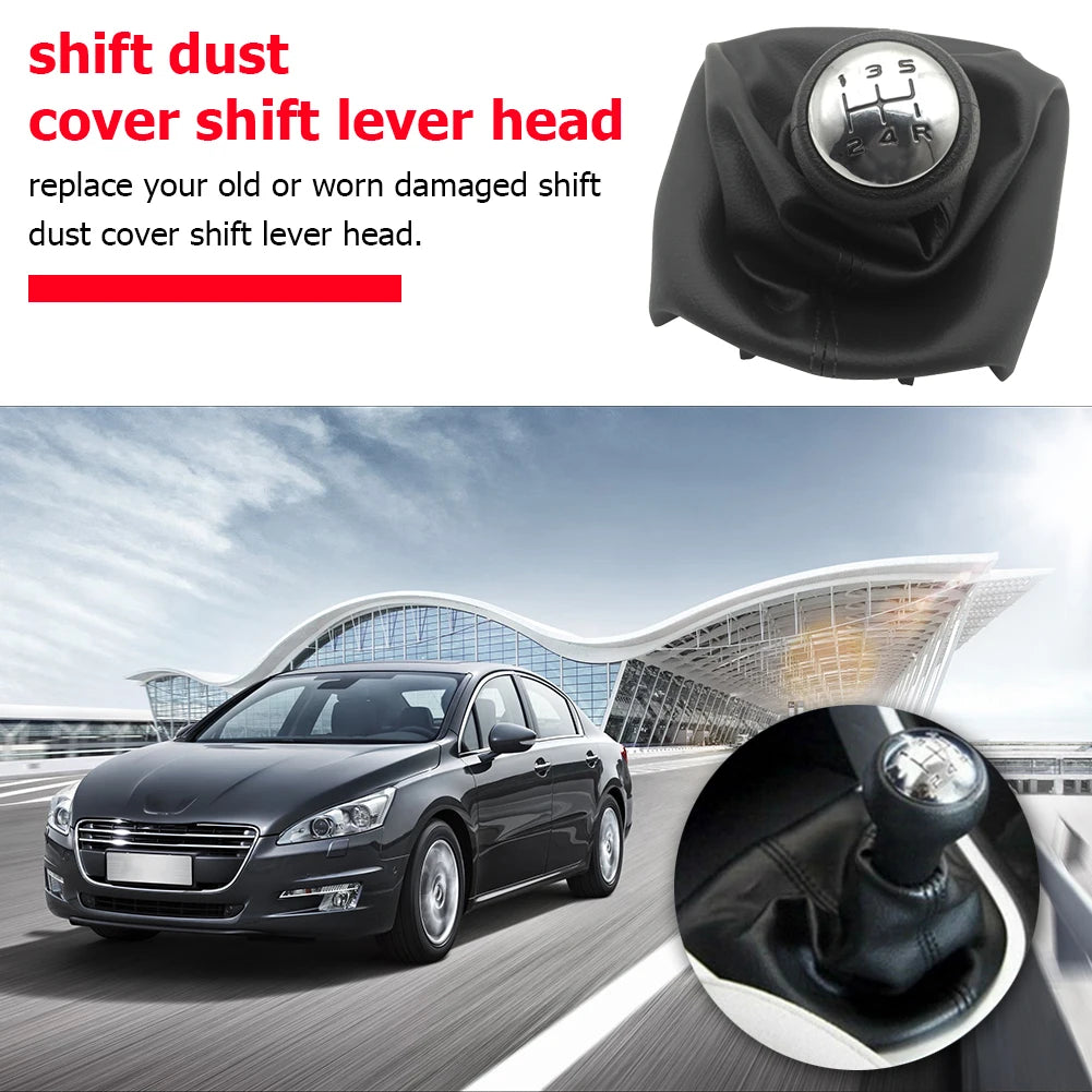 Gear Shift Knob Shifter 5 Speed Lever Stick Gaiter Boot for Peugeot 307 207 406 Elaborate Manufacture Prolonged Peaceful Pleasures Health and Wellness