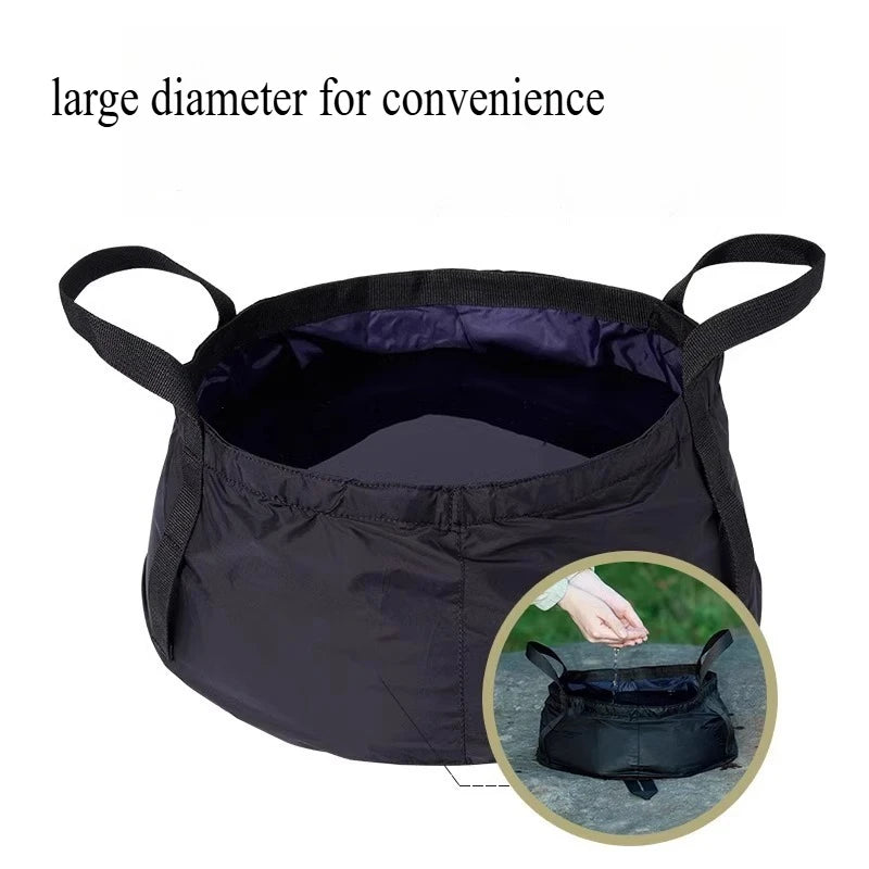 Portable Folding Basin 8.5L – Camping & Travel Wash Bowl Folding Outdoor Basin Peaceful Pleasures Health and Wellness