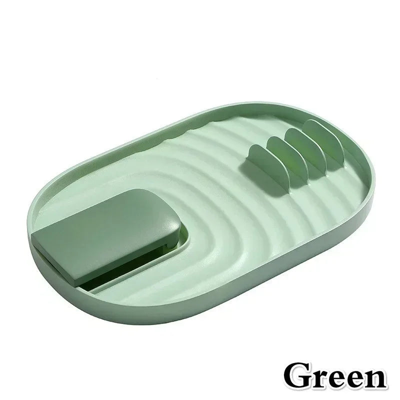 Kitchen Candy Storage Shelf Plastic Pan Pot Cover Lid Rack Stand