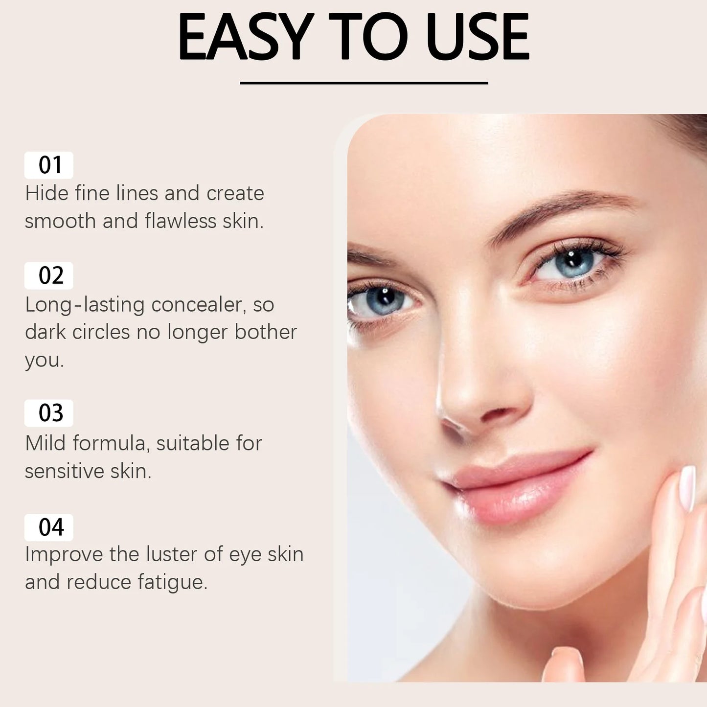 Lightweight Full Coverage Concealer – Dark Circles & Blemishes