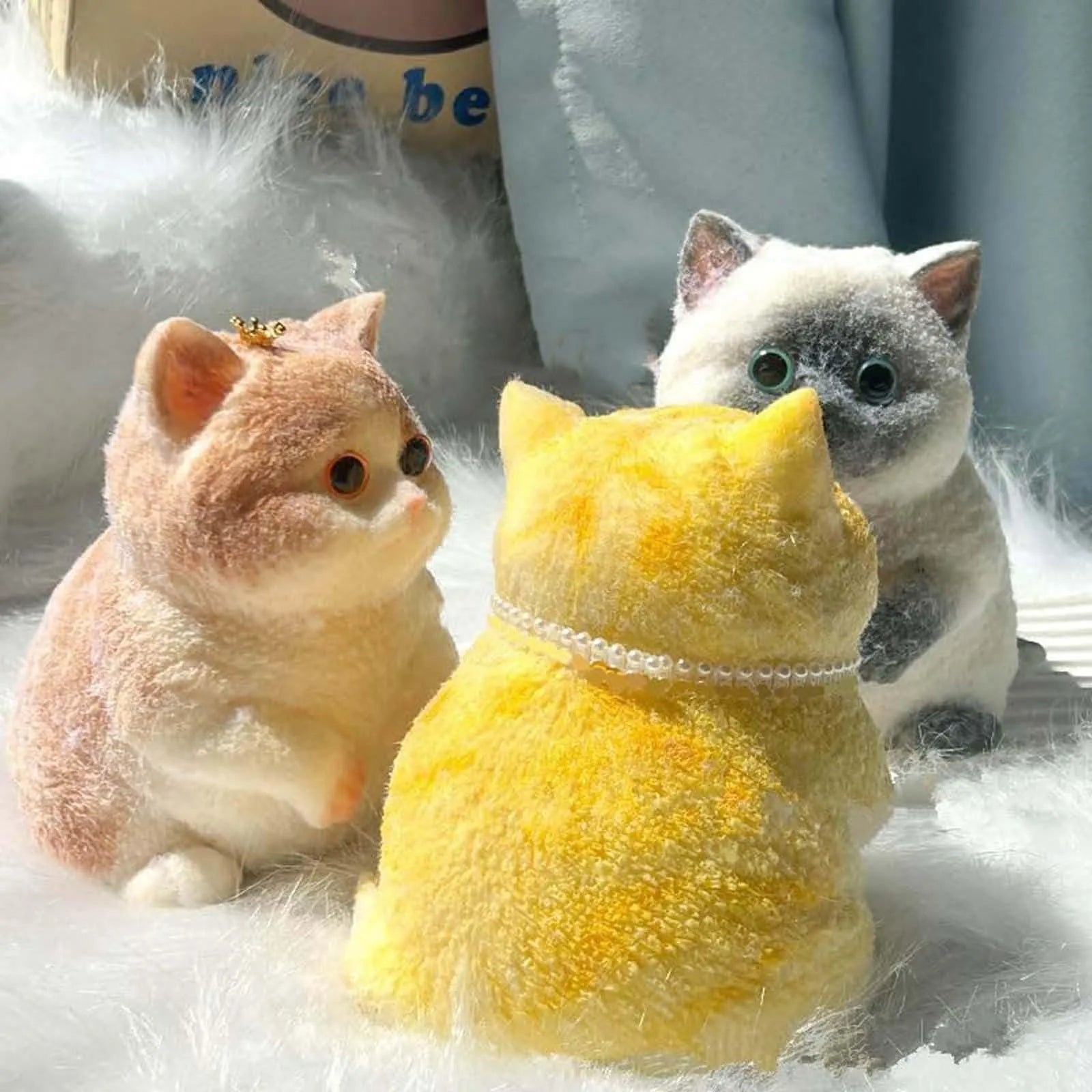 Taba Cute Chubby Cat Orange Cat Plush Soft Sticky Girl Kids Birthday Gift Fidget Toy Pet Ornaments Gifts Peaceful Pleasures Health and Wellness