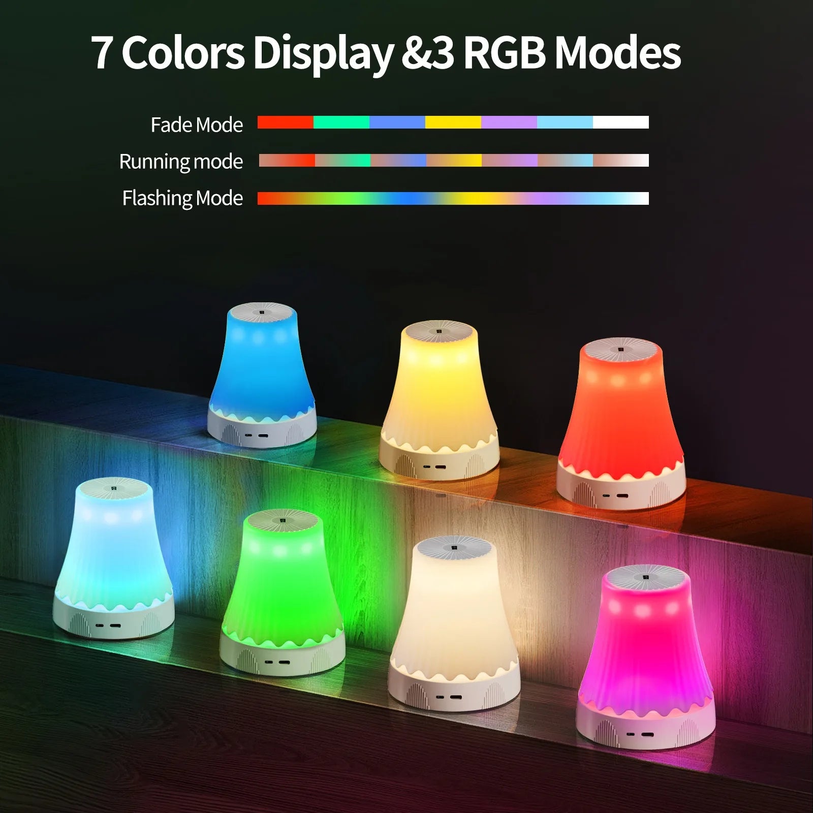 GGbingo Strectchable RGB LED Night Lamp Hand Gesture Sensor Creative Night Light Dorm Room Bedside Lamp USB Charging 2600mah Peaceful Pleasures Health and Wellness