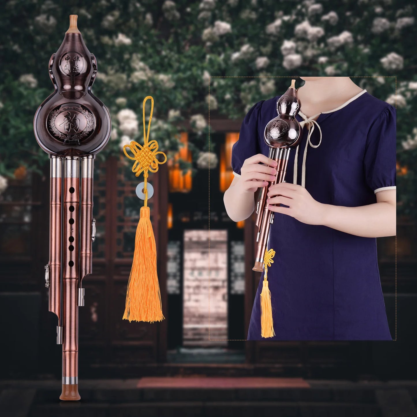 3 Tone C-key Gourd Flute Chinese Traditional Instrument Hulusi