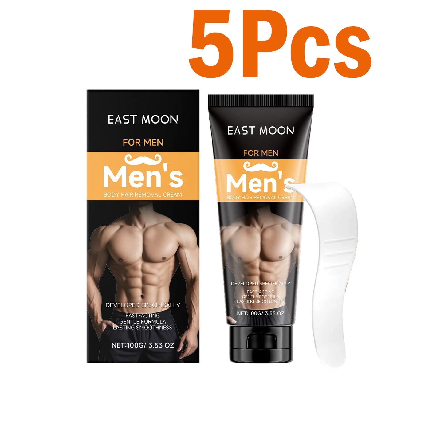 Men's Painless Hair Removal Cream with Scraper – Body & Chest