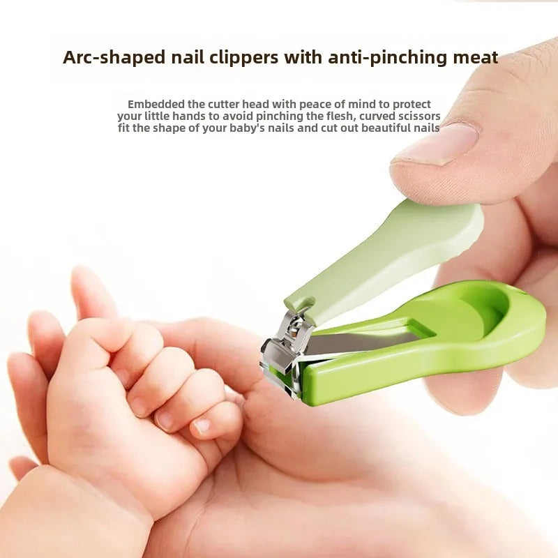 4-piece Set Baby Nail Clipper Set Stainless Steel Anti-clamping Nail Trimmer Safe for Newborn Infant Toddler Essential Care Kit Peaceful Pleasures Health and Wellness