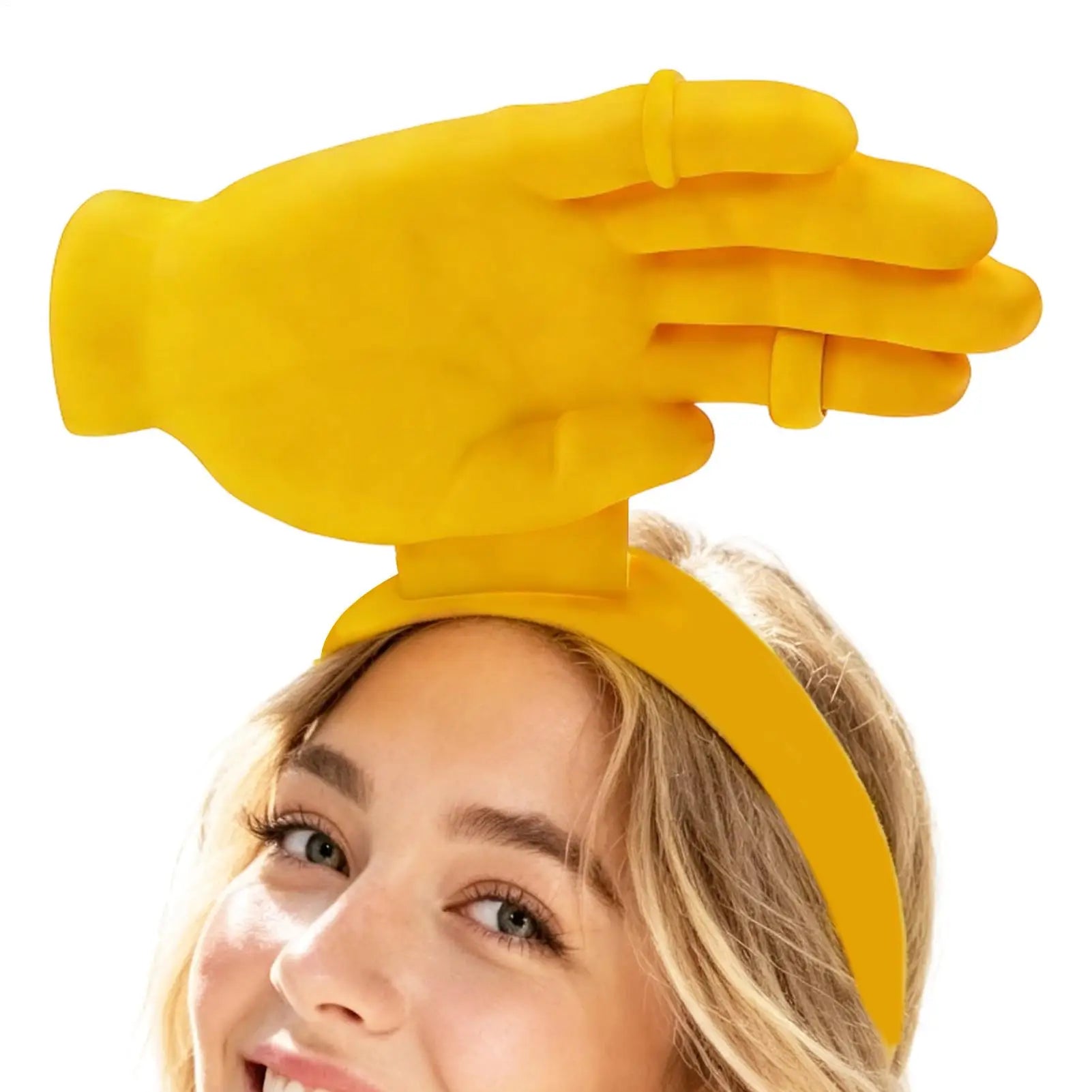 Funny Hand Shape Sun Visor Hat Outdoor Handheld Sunshade Headband Foldable Sun Caps For Fishing Beach Hiking UPF Protection Peaceful Pleasures Health and Wellness