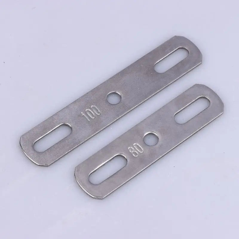 Double Hole Metal Straight Plate 304 Stainless Steel Thickened Flat Gasket With Holes Blocking Plate Bolt Accessories Peaceful Pleasures Health and Wellness