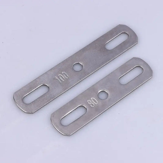 Double Hole Metal Straight Plate 304 Stainless Steel Thickened Flat Gasket With Holes Blocking Plate Bolt Accessories Peaceful Pleasures Health and Wellness