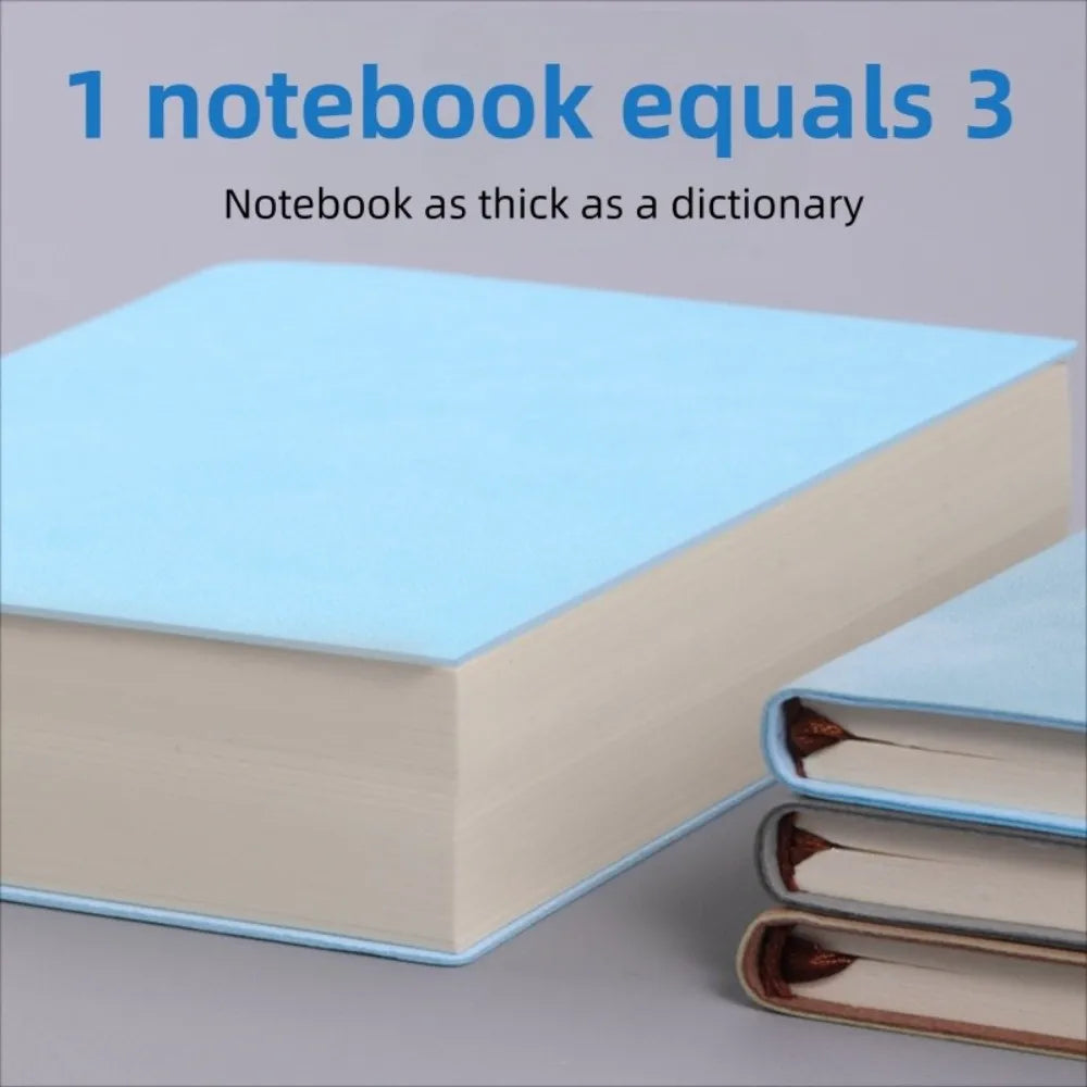 Vintage 720 Page Blank Inner Notebook Soft Synthetic Minimalist Drawing Book Small Fresh Ultra Thick Notebook School Supplies Peaceful Pleasures Health and Wellness