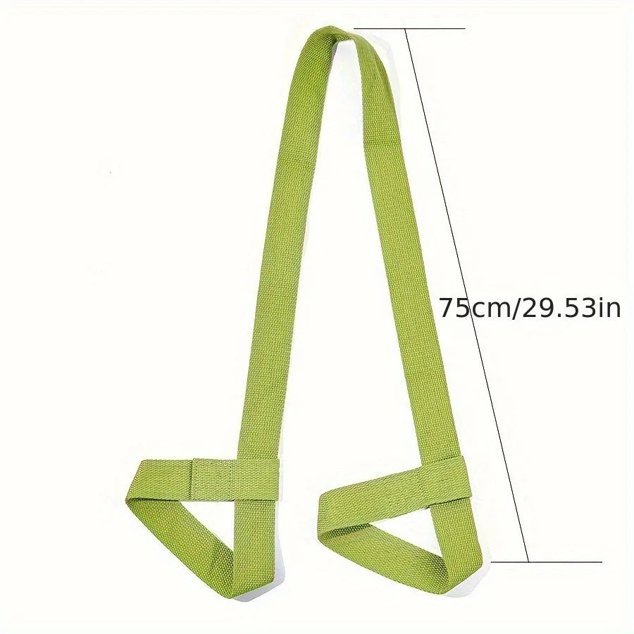 Cotton Yoga Mat Back Strap Sports and Fitness Yoga Mat Binding Multi-functional Binding Strap Available in Multiple Colors Peaceful Pleasures Health and Wellness green