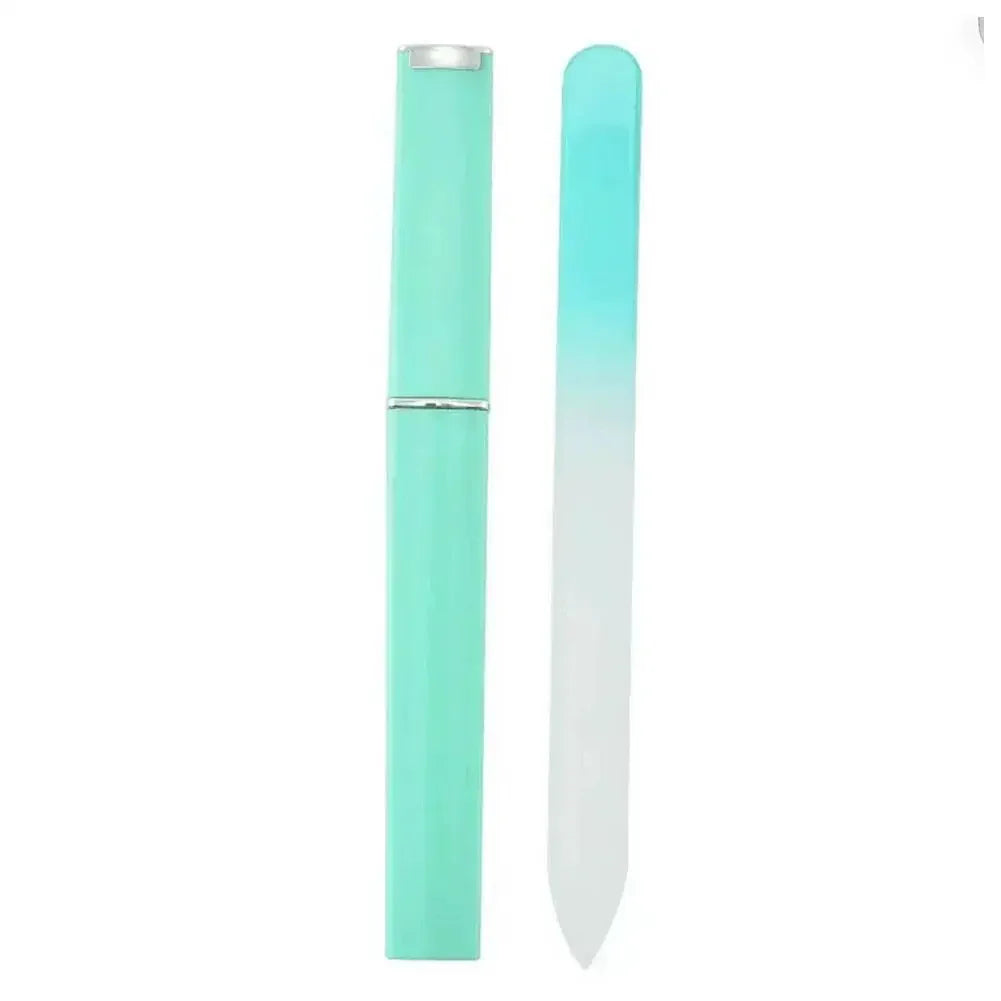 Crystal Glass Nail File – Double-Sided with Case for Women
