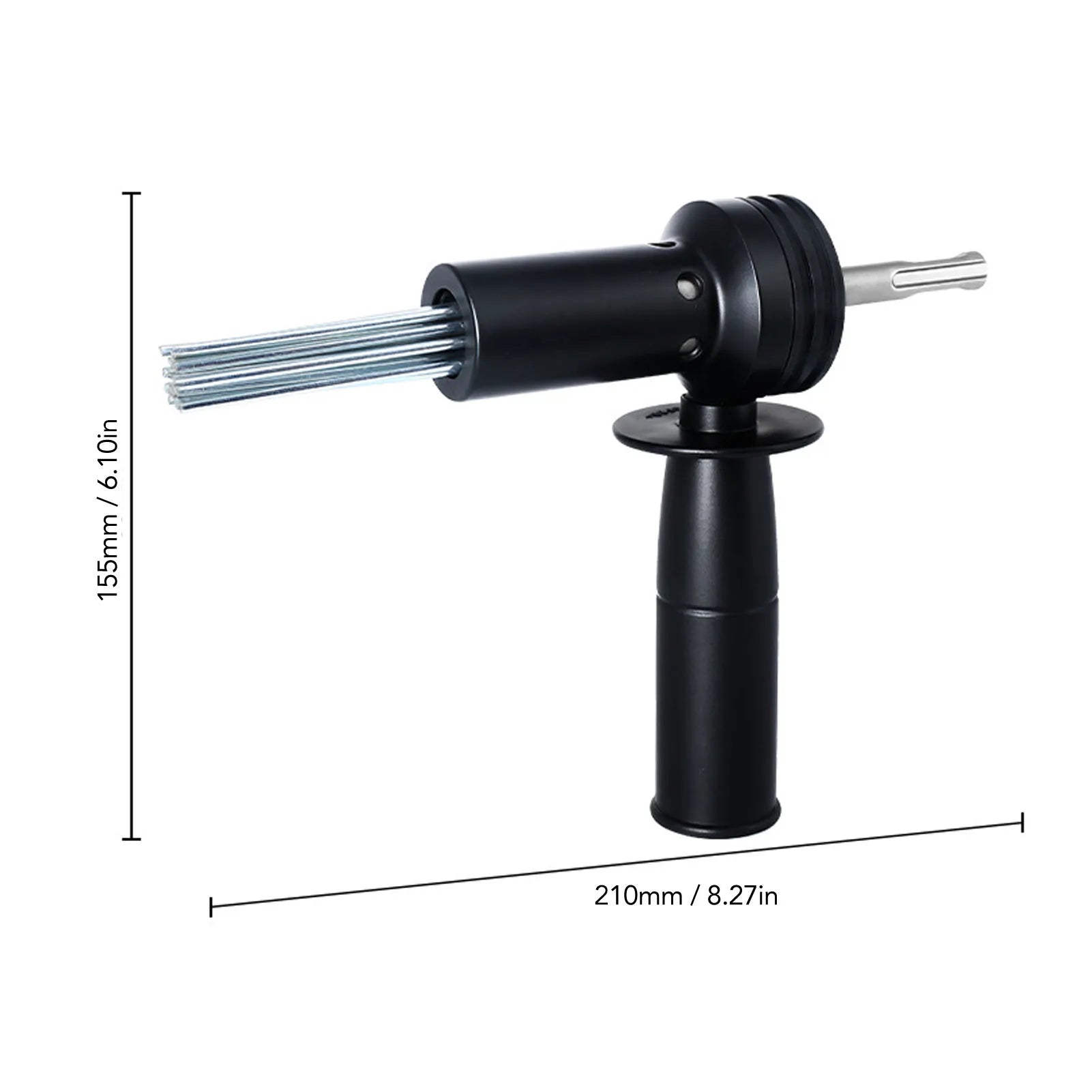 Electric Hammer Needle Scaler Attachment Round Shank 2 Pit 2 Slot Electric Hammer Needle Adapter for Rusting Removal Chiseling Peaceful Pleasures Health and Wellness