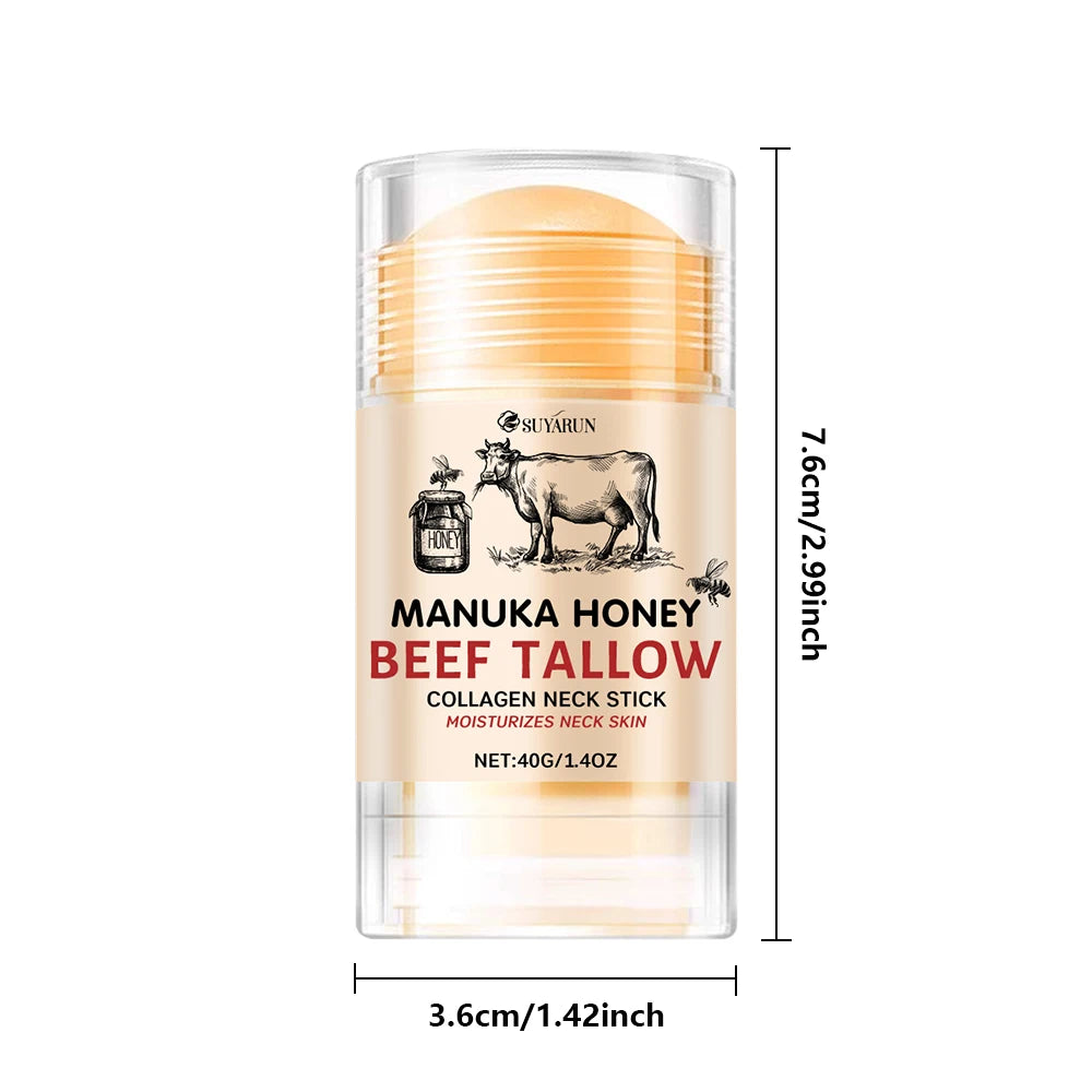 SUYARUN Honey Tallow Neck Care Cream Stick Care Deep moisturizes and nourishes your dry rough skin with neck care cream. Peaceful Pleasures Health and Wellness