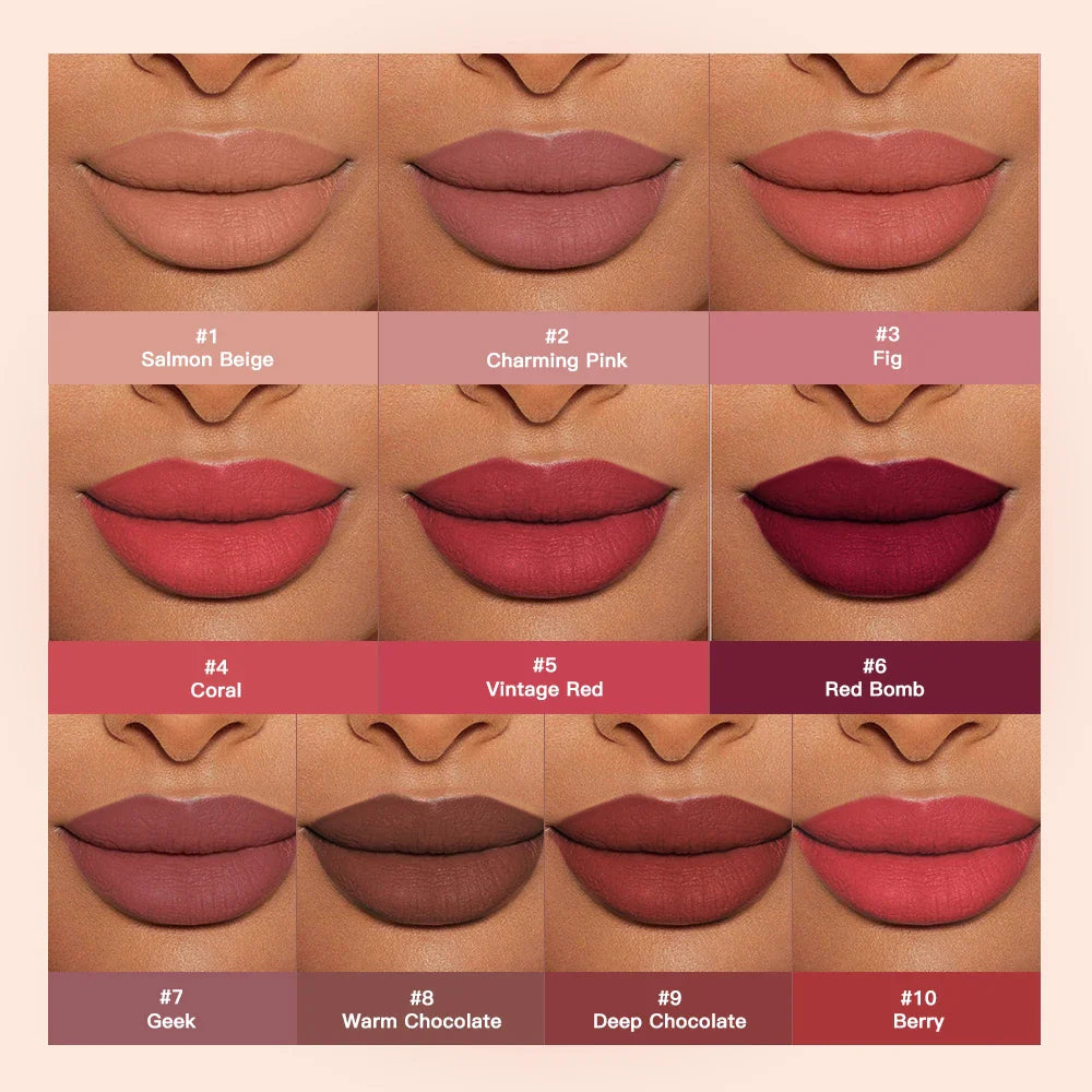 Nude Blur Lip Tint & Cheek Blush – 10 Shades, Velvet Finish