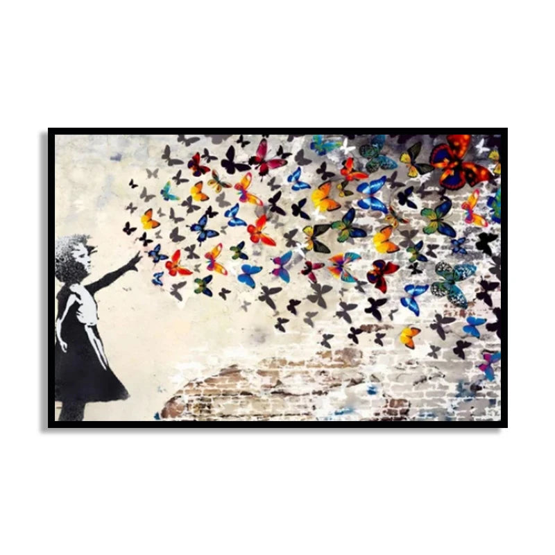 Banksy Graffiti Canvas Wall Art Print | Unframed Home Decor