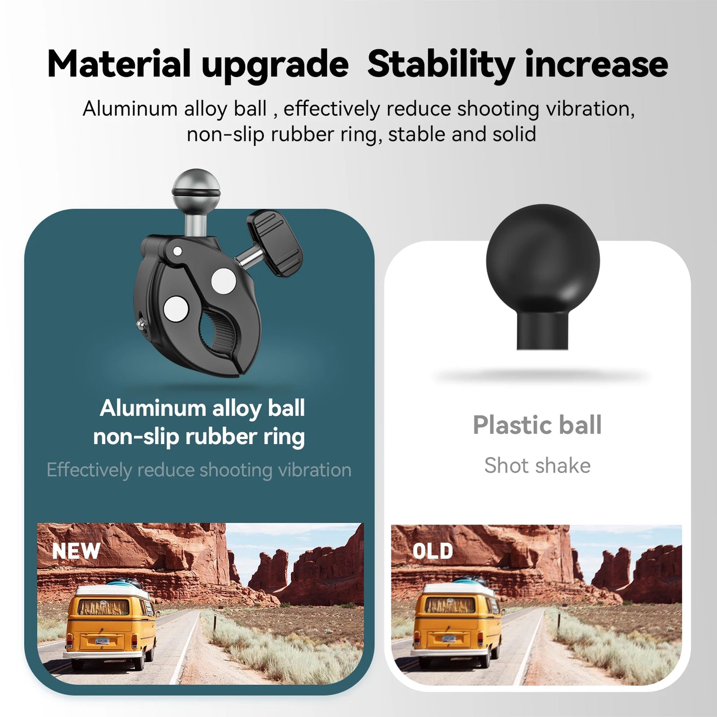 TELESIN Motorcycle Bicycle Rail Mount Clamp with 360 degree Ball Mount Clip For Gopro Hero 11 10 9 8 7 6 For Phone Action Camera Peaceful Pleasures Health and Wellness