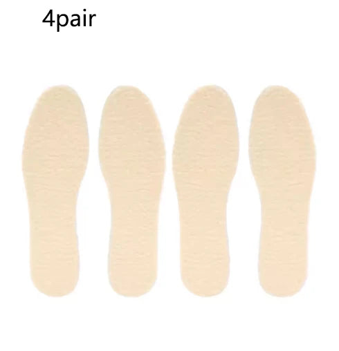 1/2/3/4Pair Adjustable Warm Insoles with Fleece and Thickened Lambskin Comfortable Cashmere and Cotton Insoles Snow Boots Peaceful Pleasures Health and Wellness 4 pair 43-44