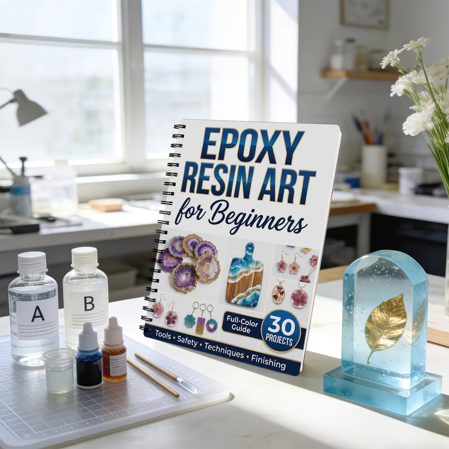 Epoxy Resin Art Book Guide Learn Craft Techniques Beginners Home