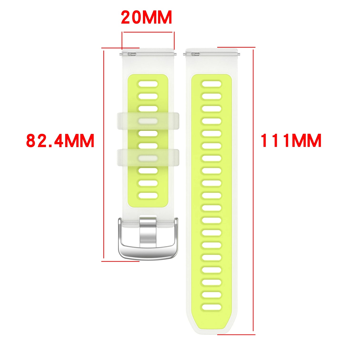 Two-Tone Silicone Strap for Garmin – 20mm & 22mm Quick Release Peaceful Pleasures Health and Wellness
