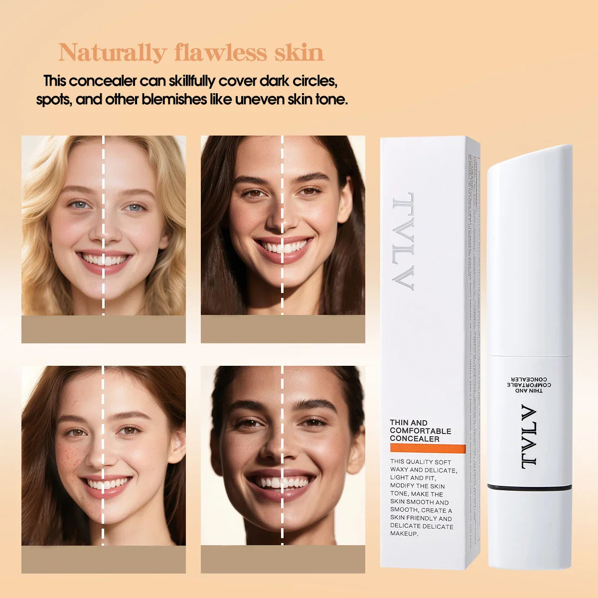 Double-Ended Cream Concealer – Full Coverage Natural Finish
