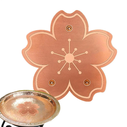 Copper Bird Bath Purification Disk | Natural Water Cleaner Bird Bath Accessory Peaceful Pleasures Health and Wellness