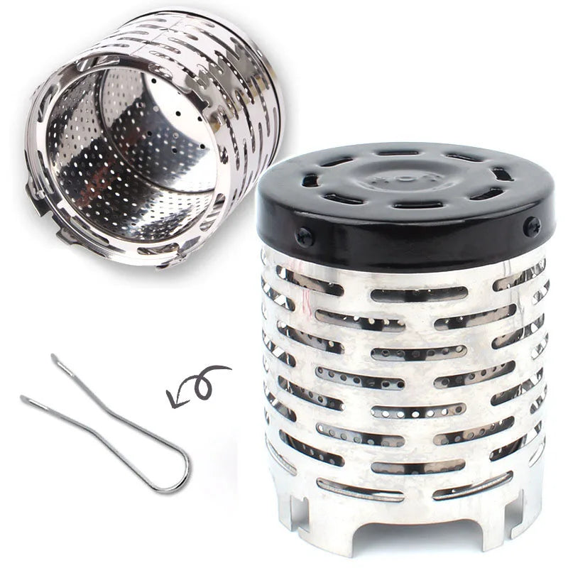 Portable Mini Camping Heater Cap – Stainless Steel Stove Cover