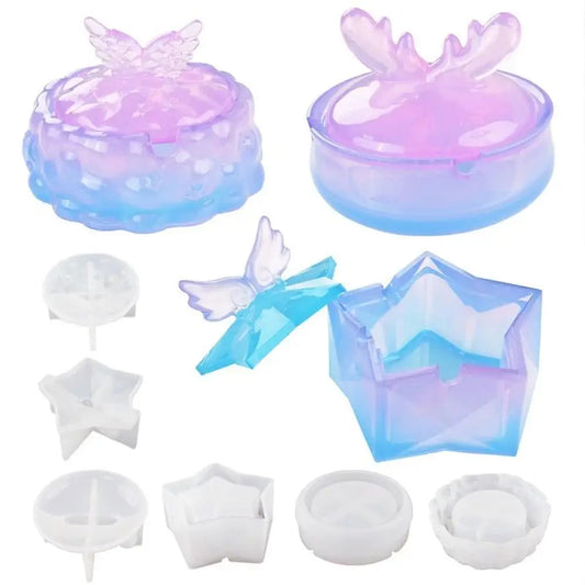 Creative Colorful DIY Elk Storage Box Mirror Silicone Mold Clouds Peaceful Pleasures Health and Wellness