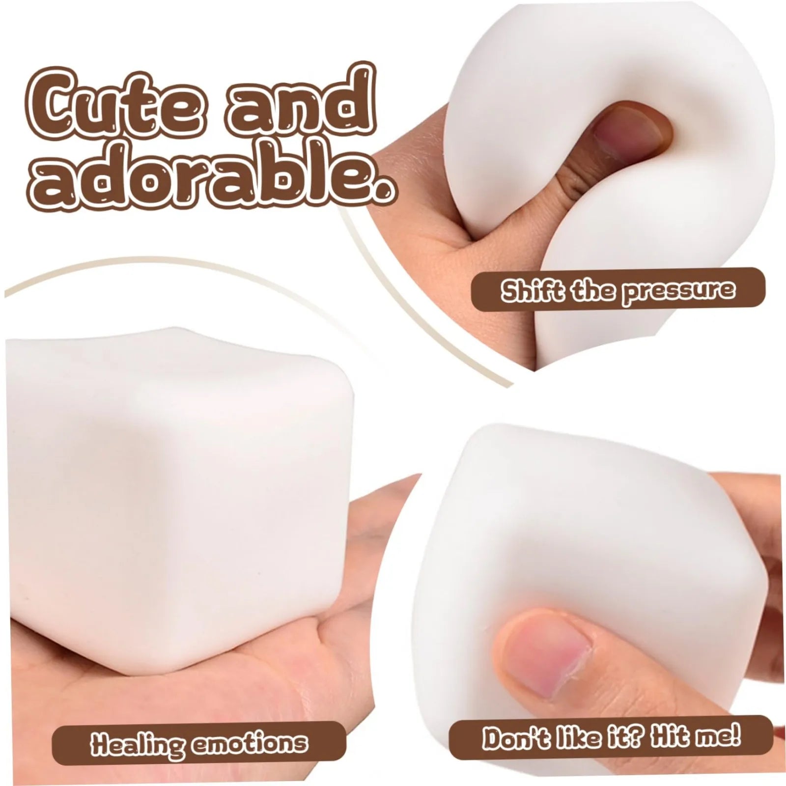 Squishy Tofu Sensory Fidget Ball – Calming Squish Toy for Kids & Adults Sensory Fidget Toy Peaceful Pleasures Health and Wellness