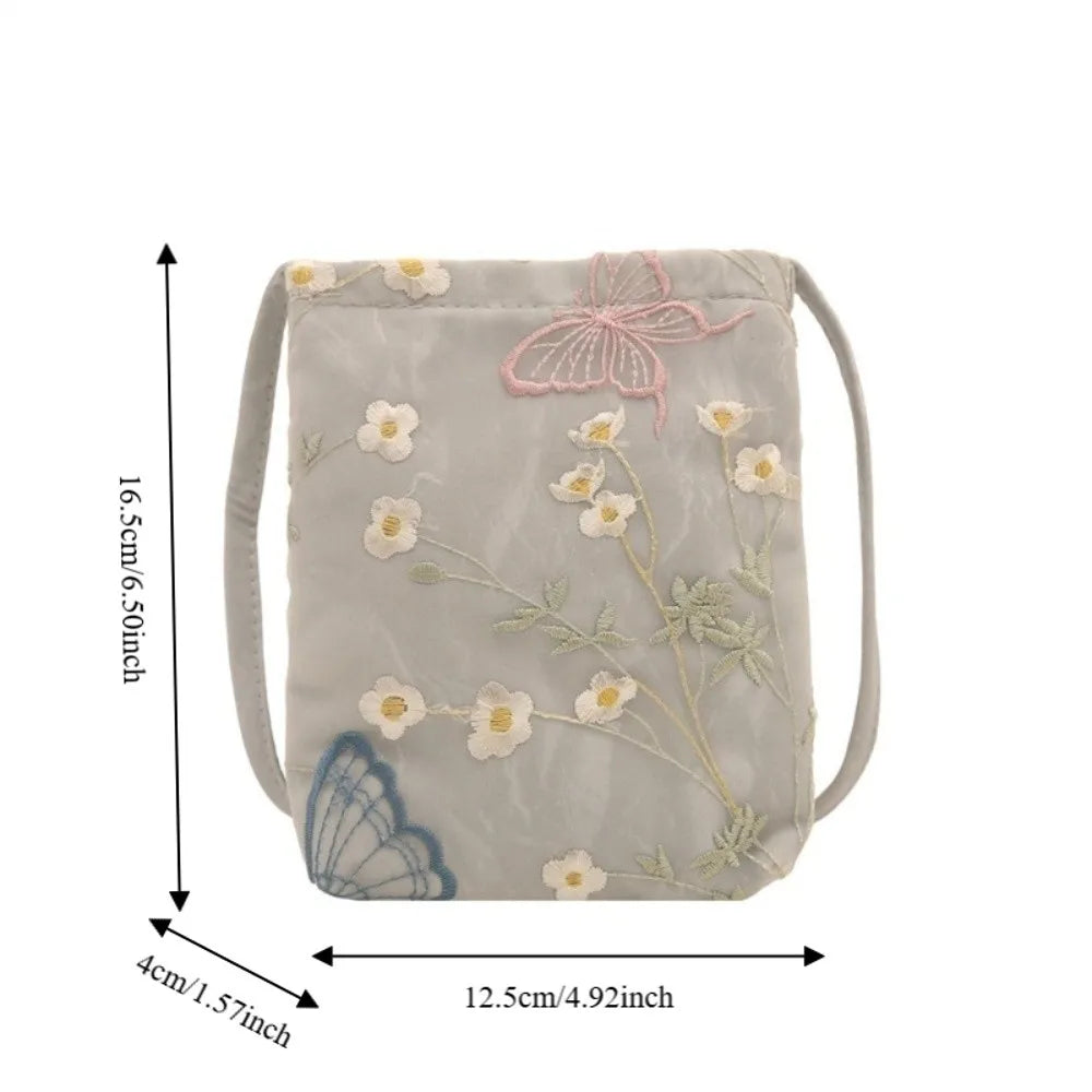 Chinese Style Embroidered Butterfly Mini Crossbody Bag Mini Crossbody Bag Peaceful Pleasures Health and Wellness