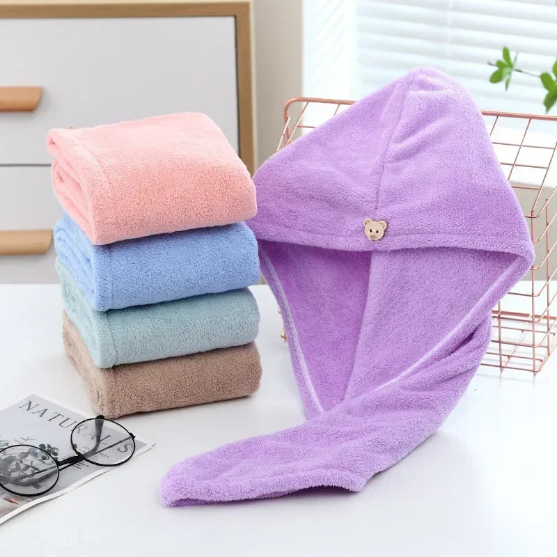 Microfiber Quick-Dry Hair Towel Cap for Women | Soft & Absorbent