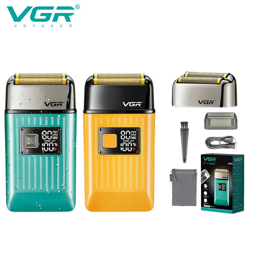 VGR Men's Razor IPX6 Body wash professional intelligent digital display multi-functional shaving sculpting hair trimmer V-357 Peaceful Pleasures Health and Wellness
