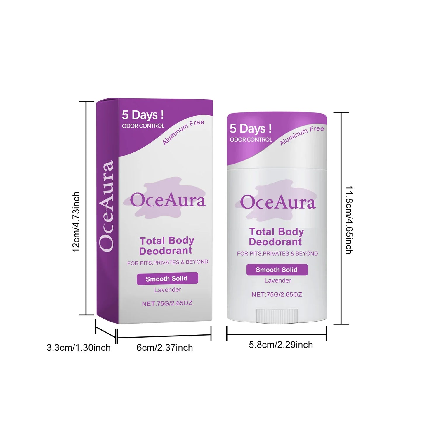 Lavender Deodorant Balm Stick 75g – Alcohol-Free Antiperspirant