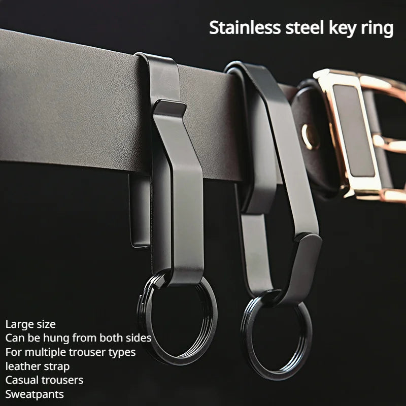 Stainless Steel Belt Clip Key Buckle | Waist Keychain Carabiner