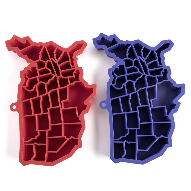 United States map Ice Cube silicone Whiskey Ice maker Ice Cube Mold Creative kitchen bar appliances Peaceful Pleasures Health and Wellness