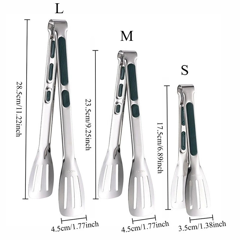 304 Stainless Steel Food Tongs-Multipurpose Grilling Barbecue Kitchen Utility Tongs for Cooking,Serving Searing Meat,Vegetables Peaceful Pleasures Health and Wellness