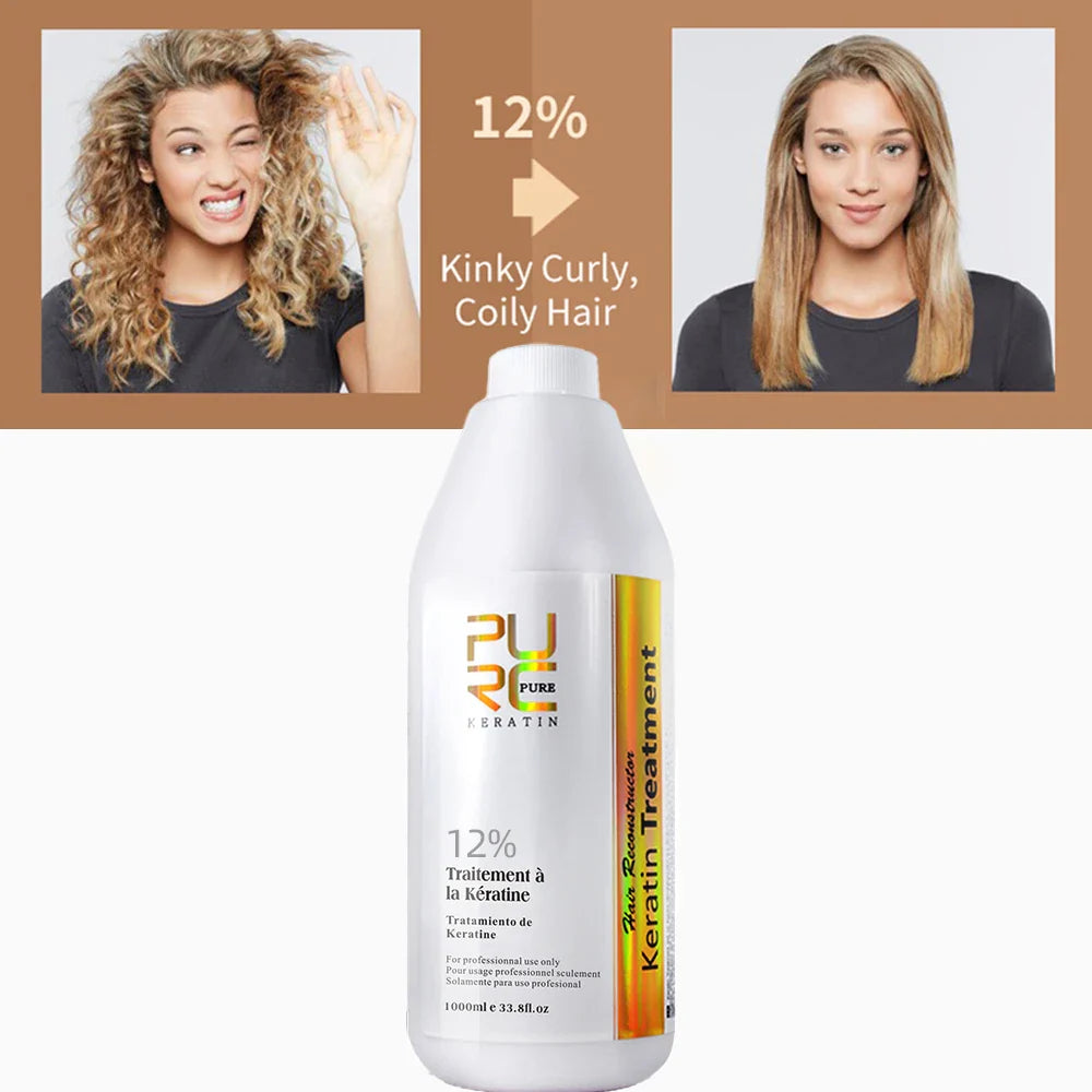 PURC 1000ml Brazilian Keratin Hair Treatment | 0%–12% Formalin