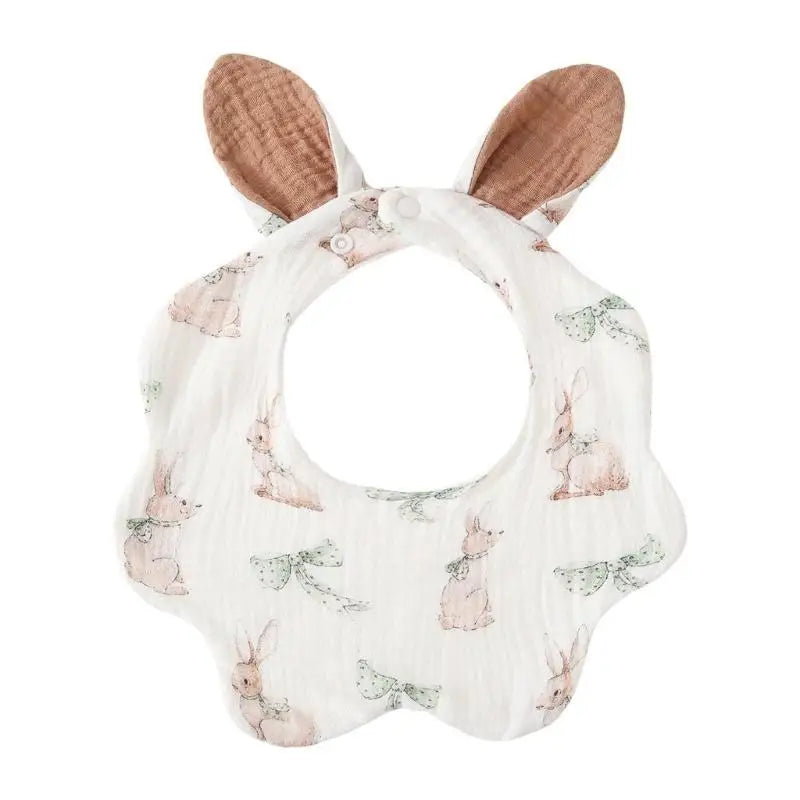 4-Layer Cotton Baby Bib & Burp Cloth | Soft Drool Towel