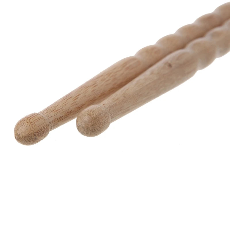 1 Pairs Wavy Pattern Bamboo Drumsticks 5A 5B 6A Drum Stick Durable