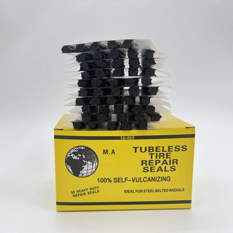 6mm Tubeless Tire Repair Strips 50pcs | Car & Motorcycle Plug Kit