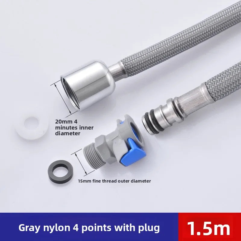 Flexible Nylon Shower Hose 1.5M/2.0M High Pressure G1/2