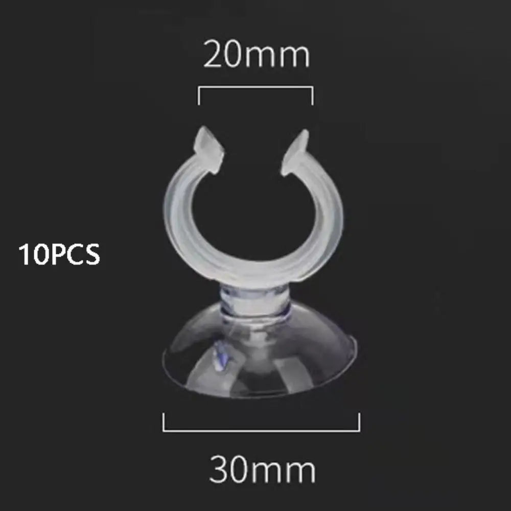 10-Pack Aquarium Suction Cups with Hook & Hose Clamp | Fish Tank