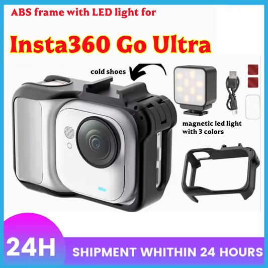 Insta360 GO Ultra Protective Cage | Cold Shoe & LED Mount Camera Cage Accessory Oasis Select