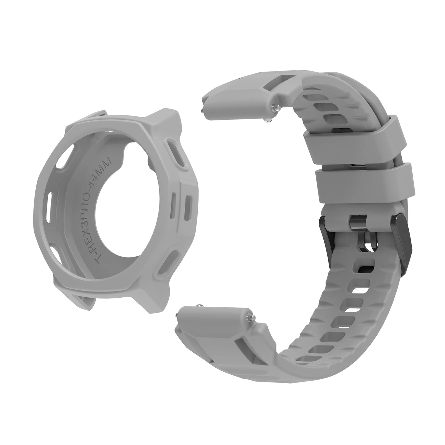 Amazfit T-Rex 3 Pro 44mm Silicone Band + Case Combo Peaceful Pleasures Health and Wellness Grey