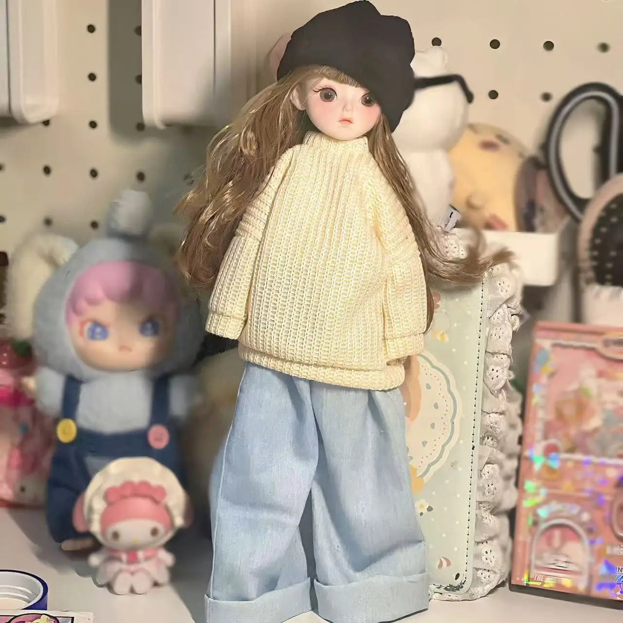 30cm 6-Point BJD Multi-Joint Doll Toy - Cute Doll Dress Set With Removable Outfits For BJD Dolls Collectible Fashion Doll Access Peaceful Pleasures Health and Wellness