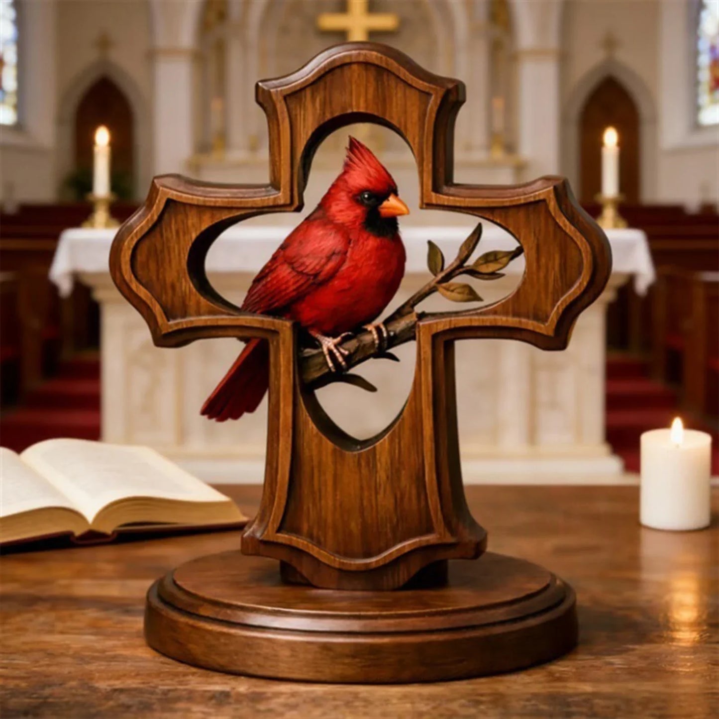 Vintage Red Cardinal Bird Ornament – Memorial & Home Gift