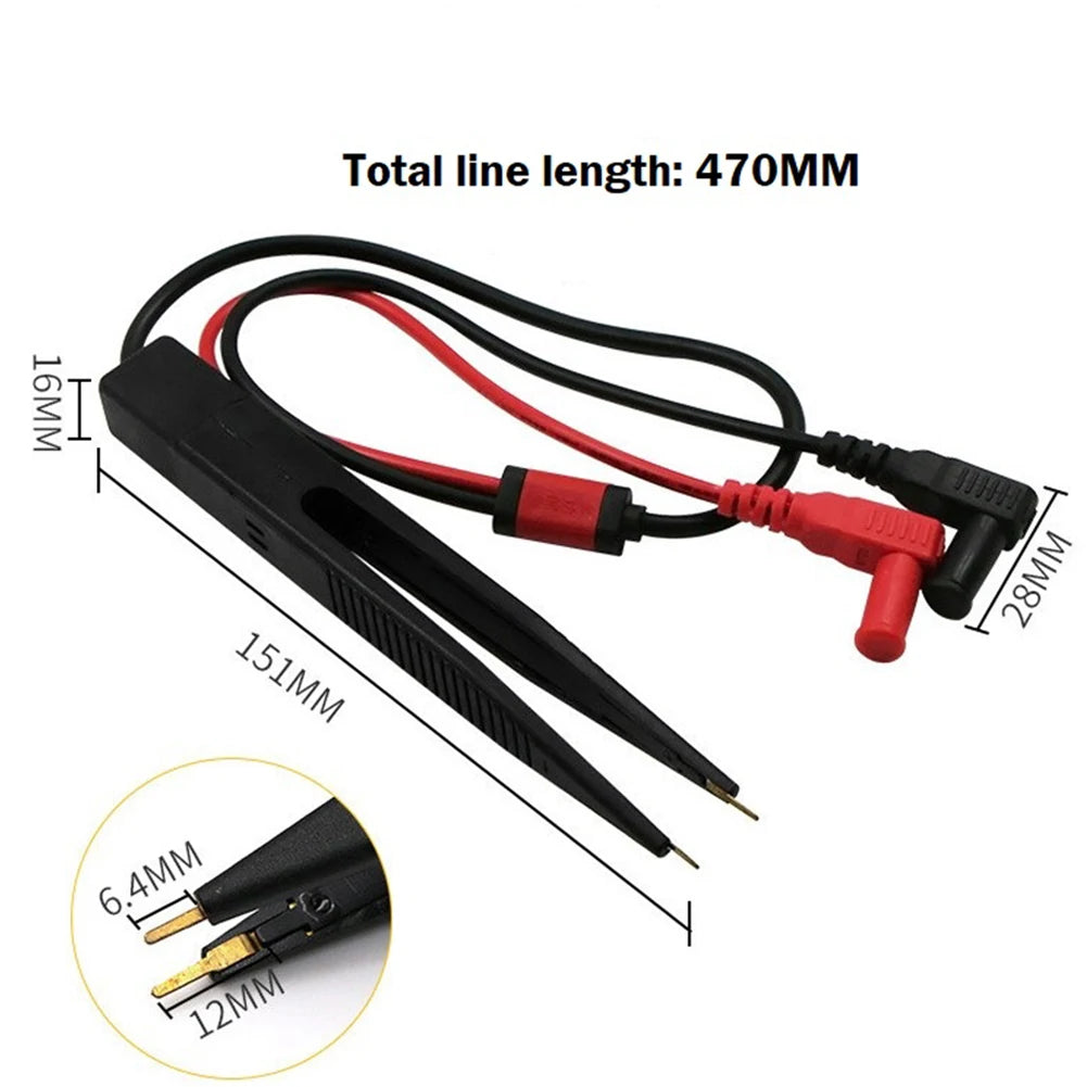 Chip Test Clip Multimeter Probe Tweezers Patch Capacitance Inductance