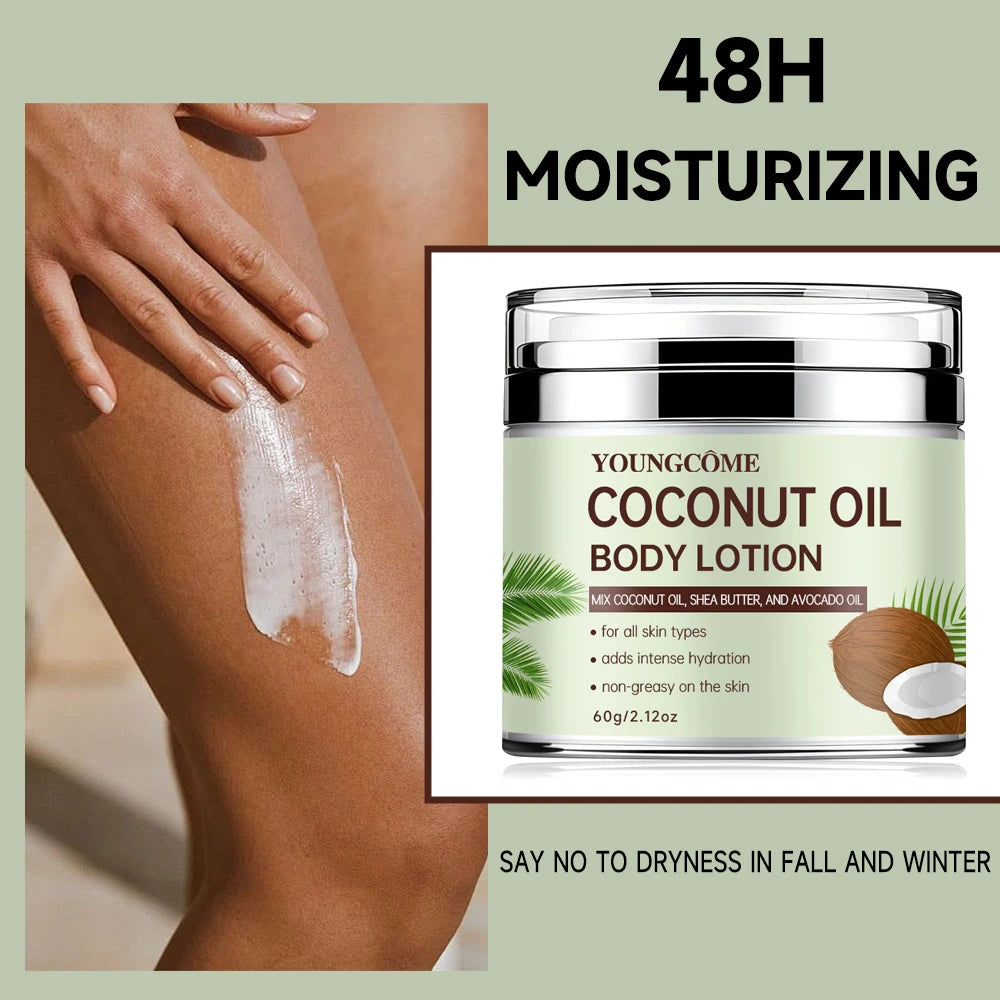 YOUNGCOME Coconut Oil Body Lotion with Cocoa Butter & Avocado Oil - Deep Hydrating Non-Greasy Moisturizer for All Skin Peaceful Pleasures Health and Wellness